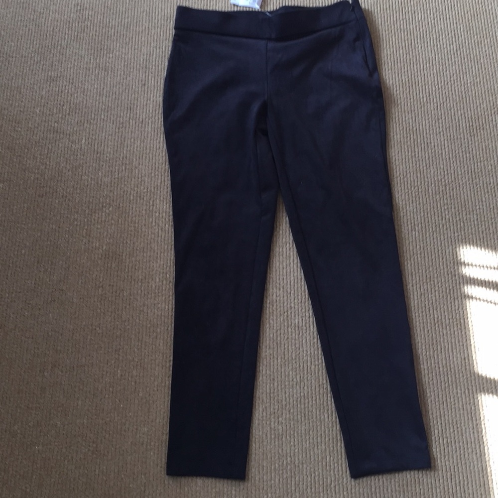 Ann Taylor black suede pants size 8. Side zipper
